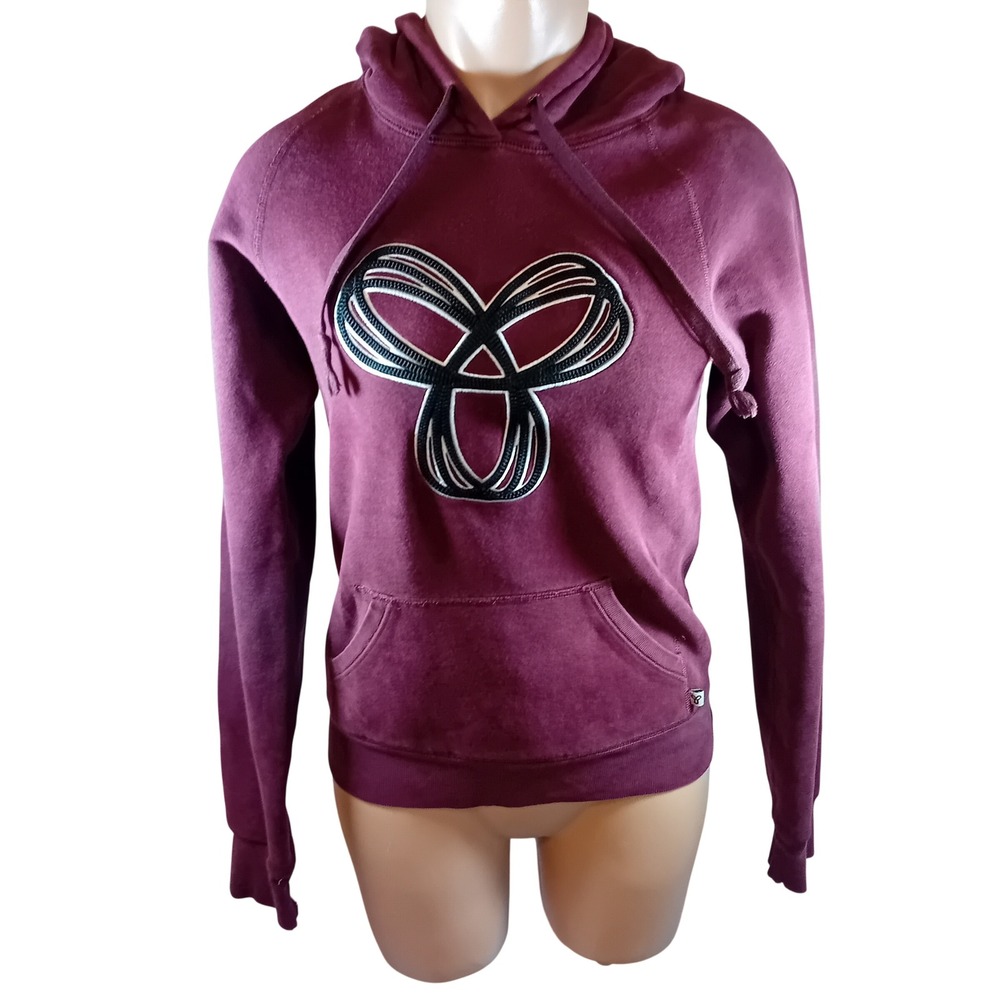 VTG Y2K Aritzia TNA Sportswear Burgundy Baltic Spiral Hoodie Athleisure‎ Cozy XS